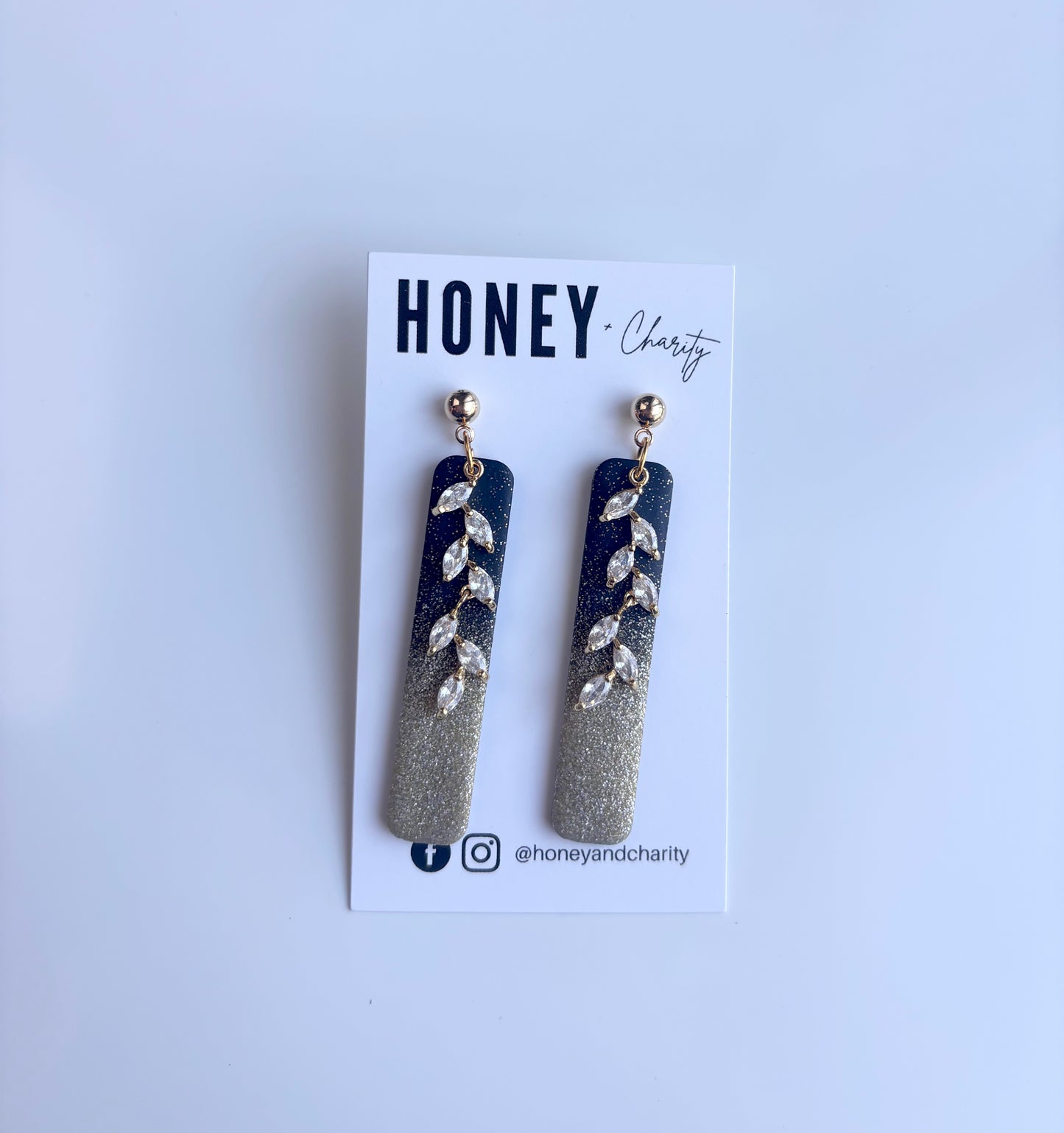 Ombré Sparkle Long Dangles