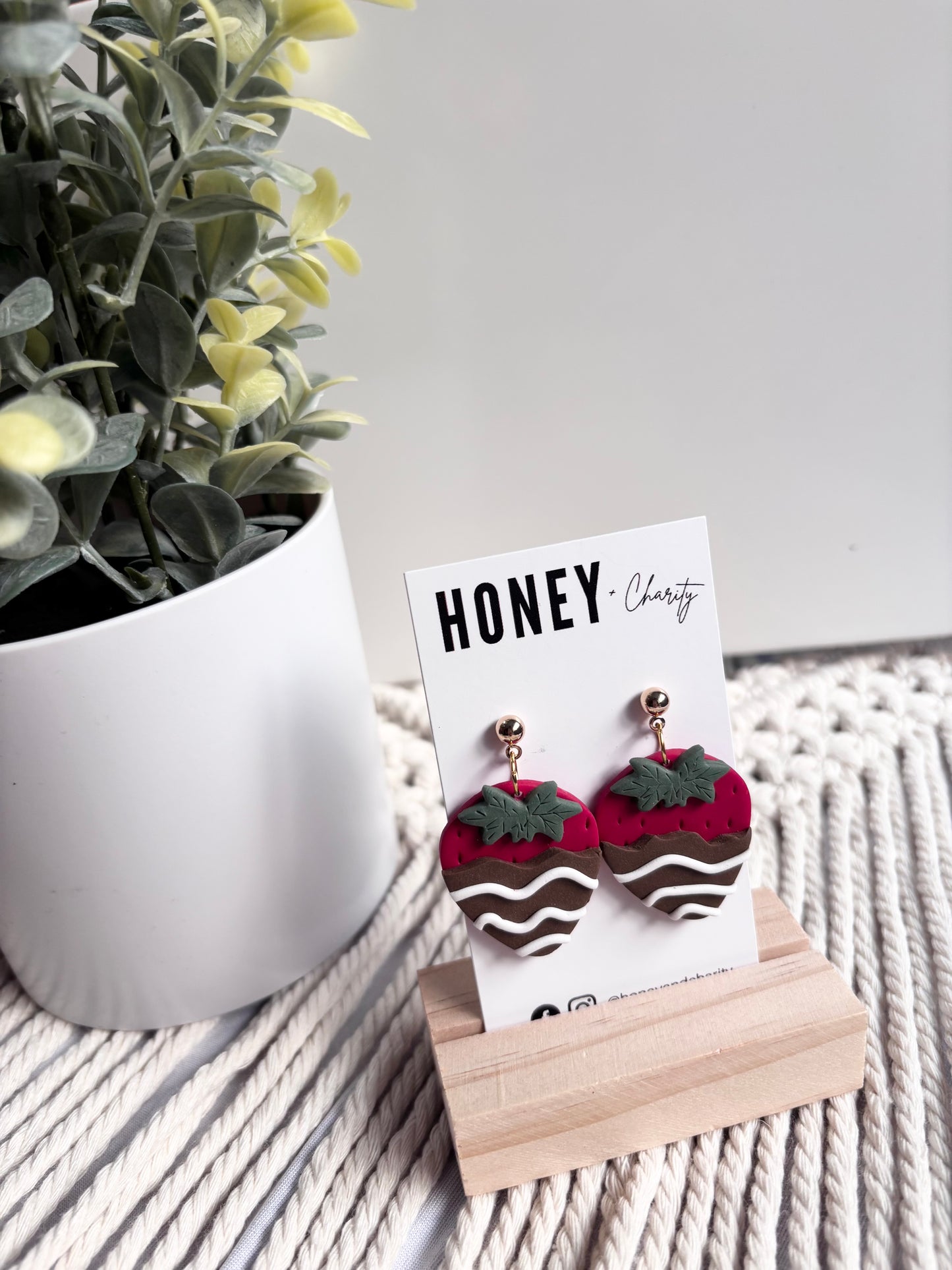 Chocolate Covered Strawberry Dangles