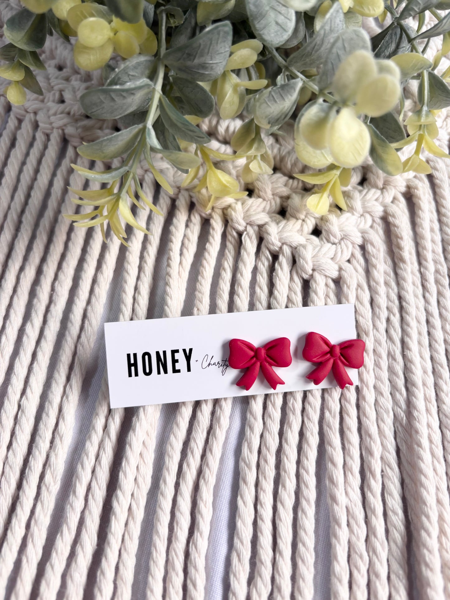 Valentine Bow Studs