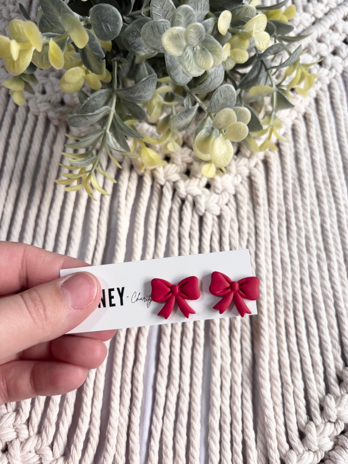 Valentine Bow Studs