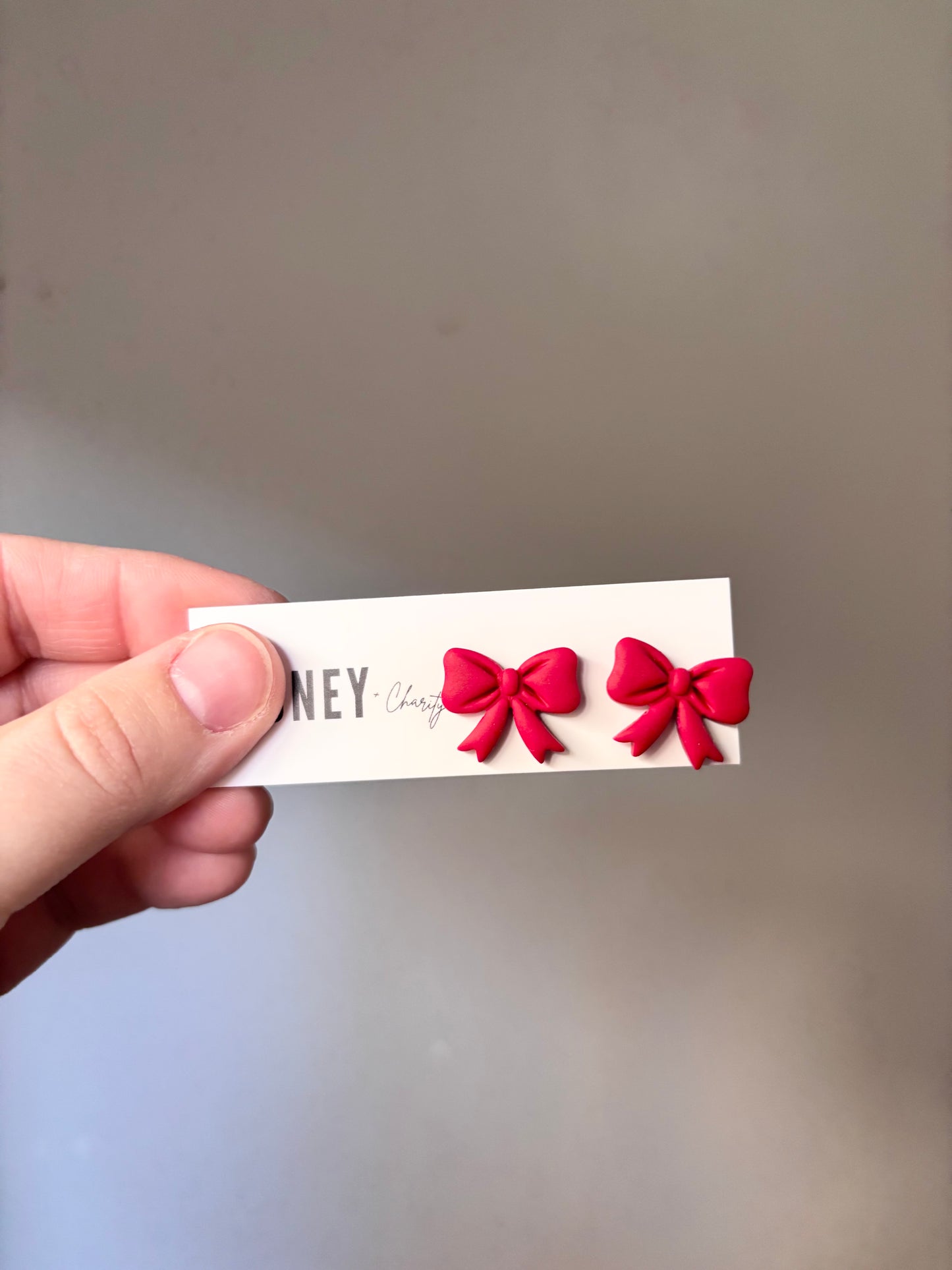 Valentine Bow Studs