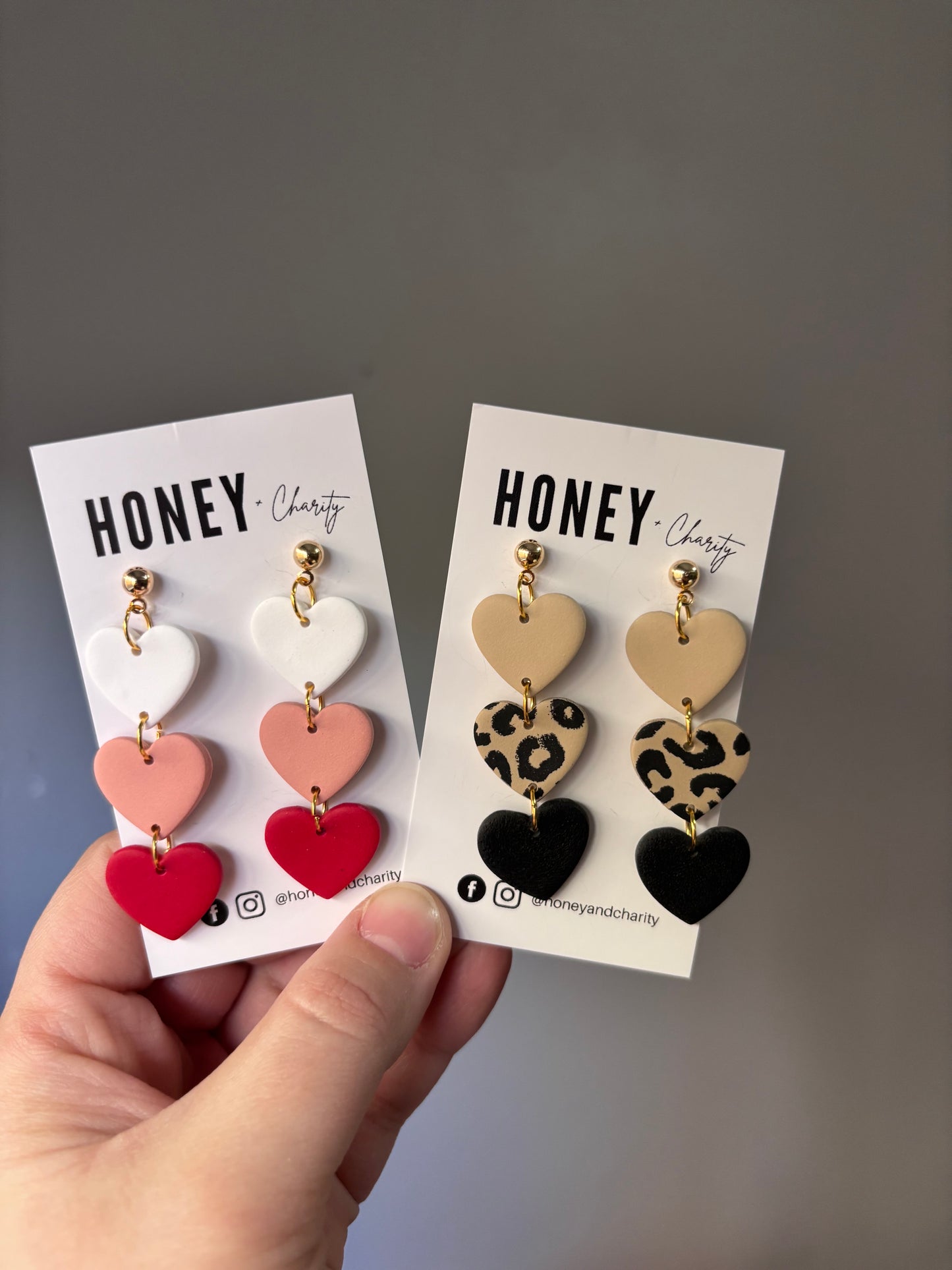 3 Tier Heart Dangles