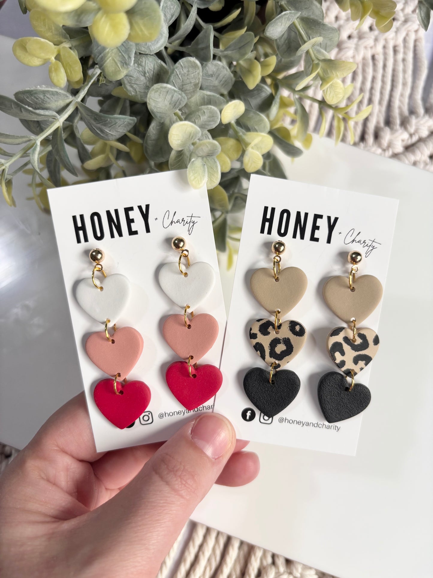 3 Tier Heart Dangles