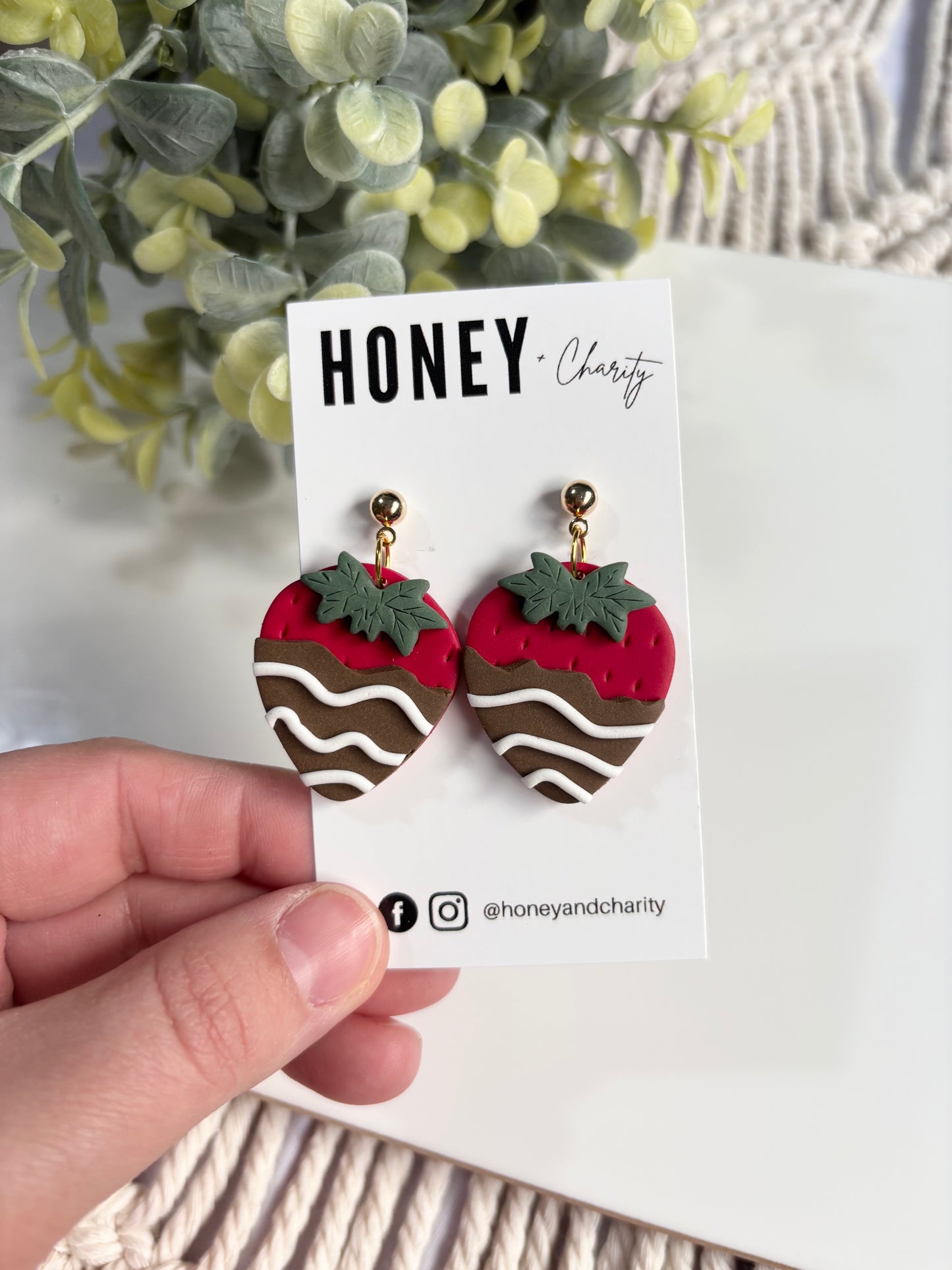 Chocolate Covered Strawberry Dangles