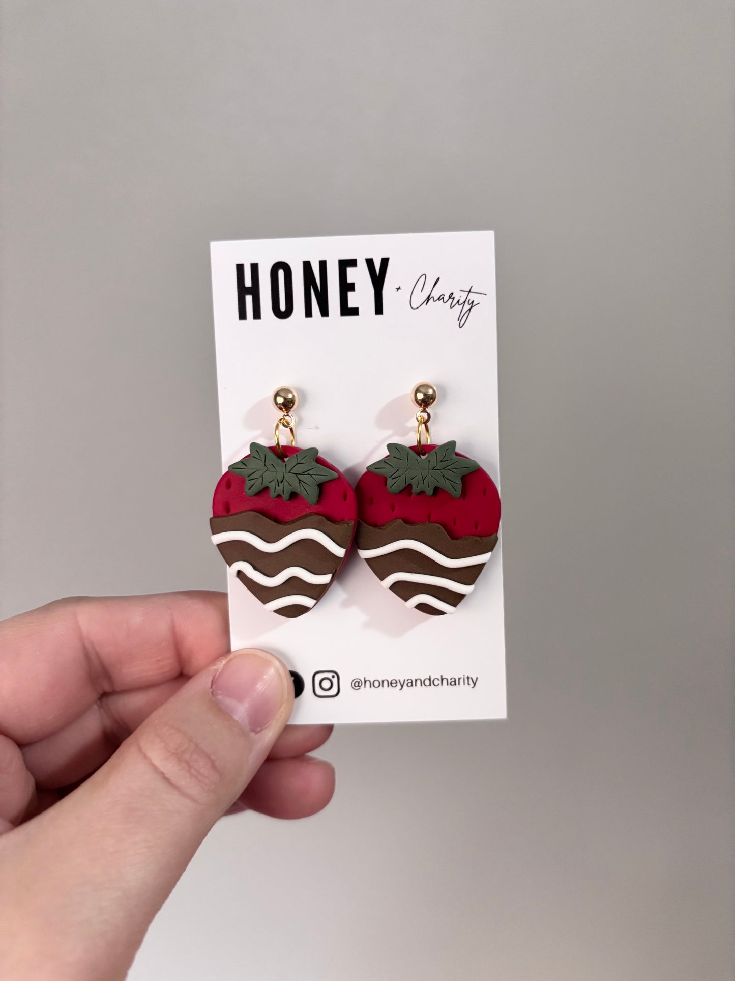 Chocolate Covered Strawberry Dangles