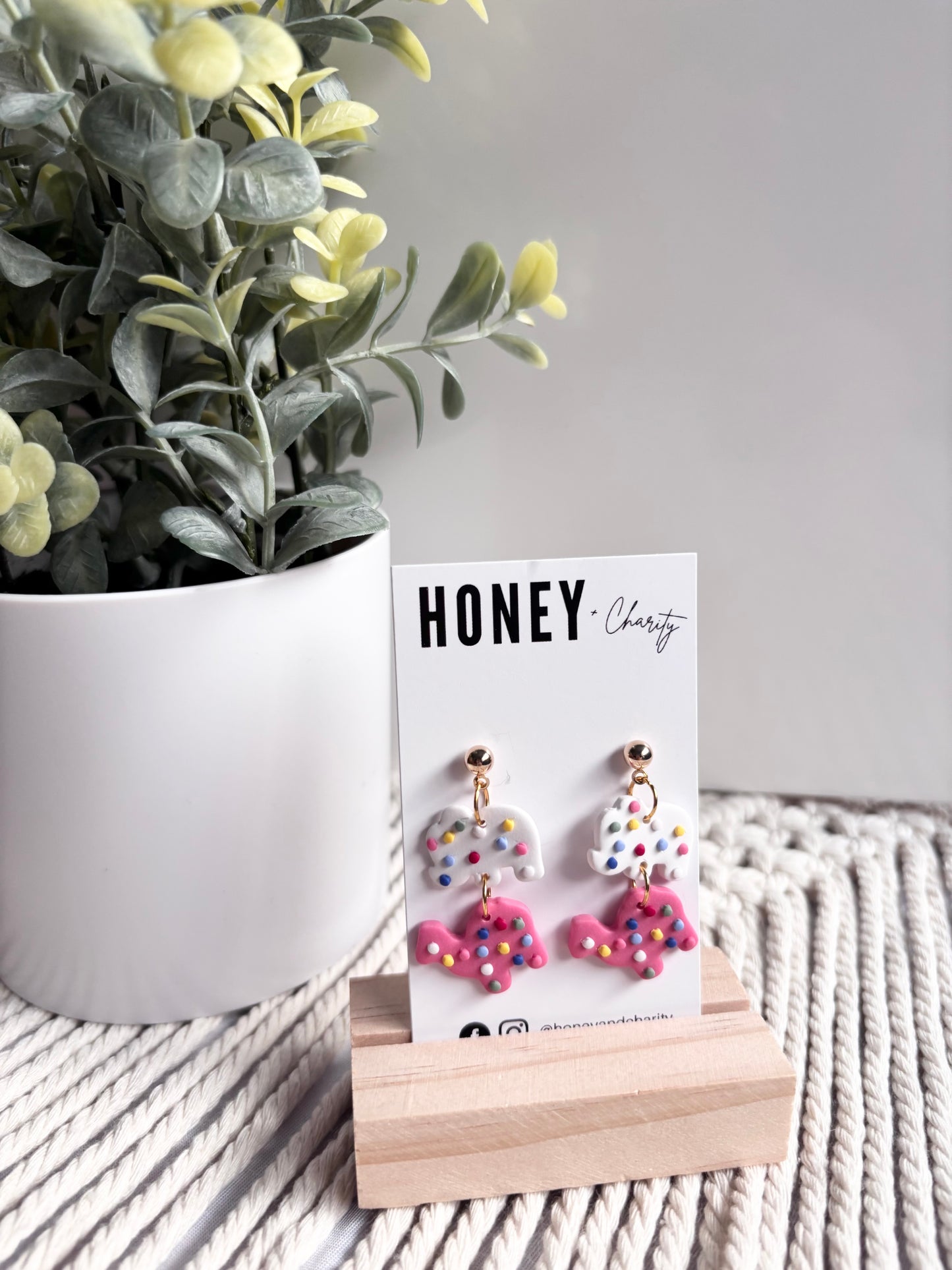 Frosted Animal Cookie Dangles
