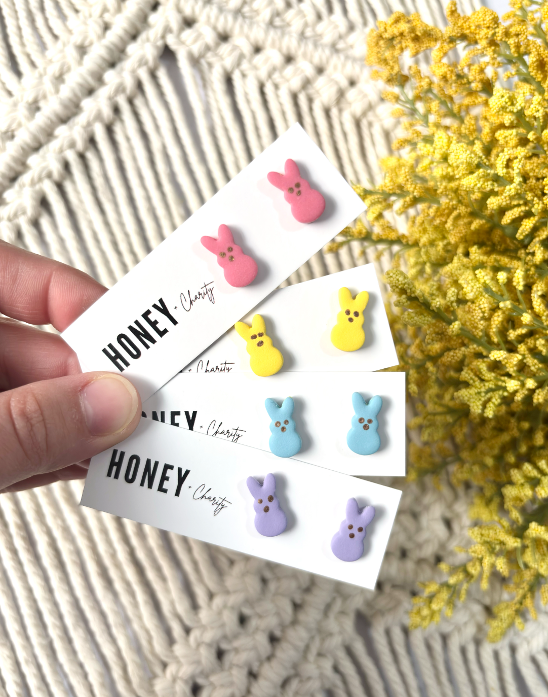 Mini Marshmellow Peep Studs