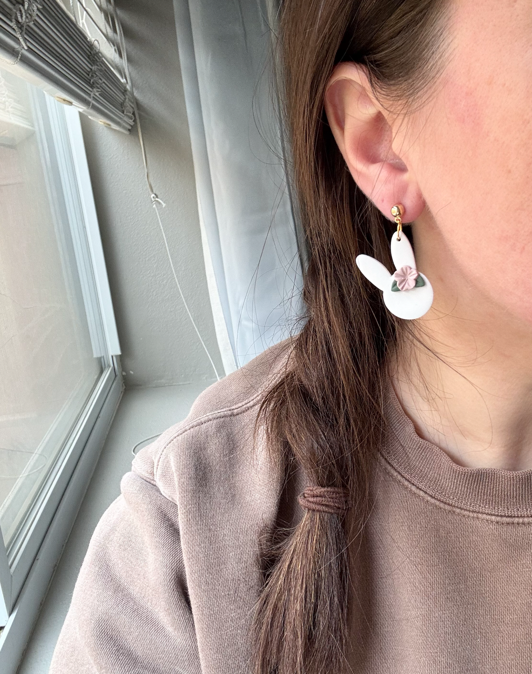 Floral Bunny Dangles