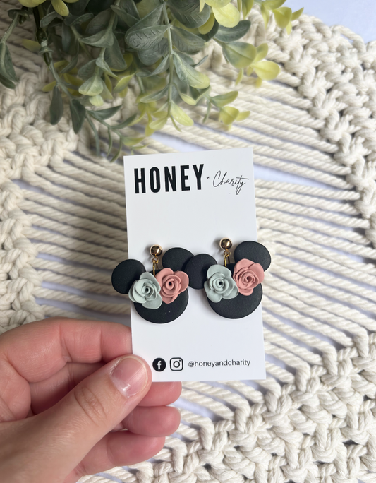 Mouse Floral Dangles