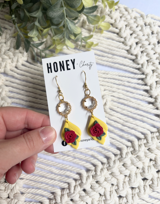 Timeless Rose Dangles