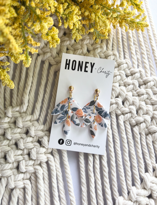 3 tier Orange Dangles