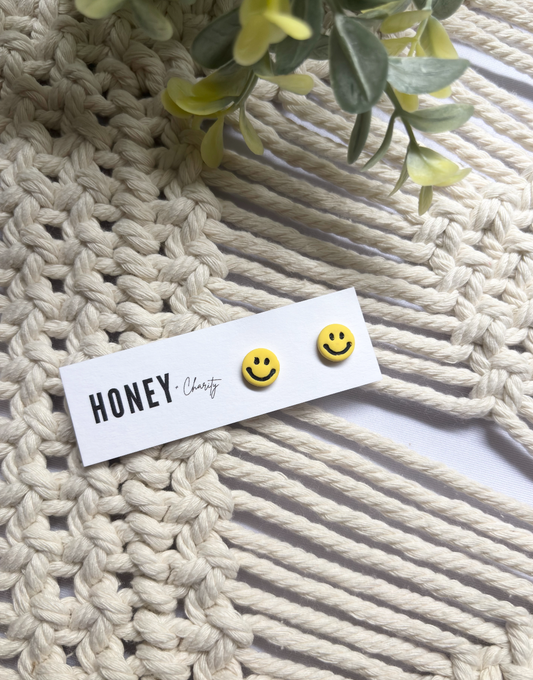 Smiley Face Studs