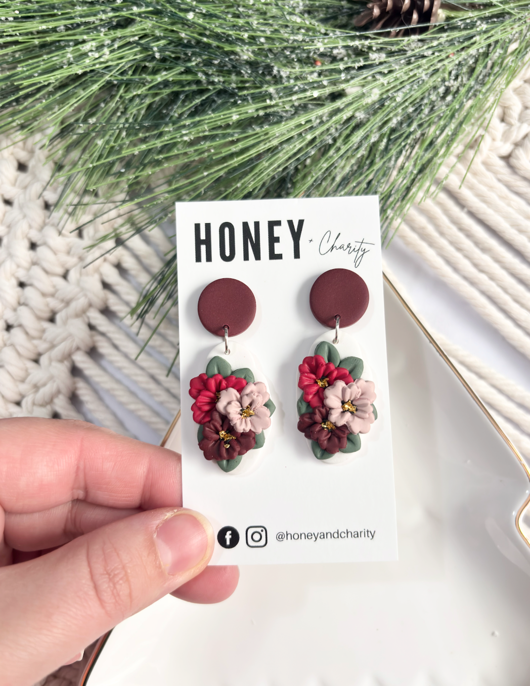 Christmas Floral Dangles