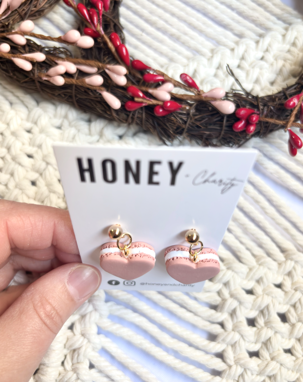 Heart Macaroon Dangles
