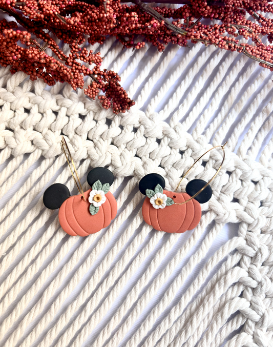 Mouse Pumpkin Dangles