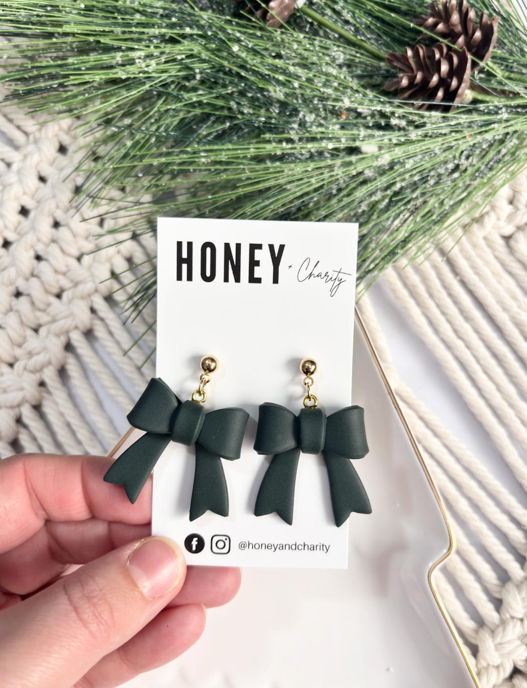 Christmas Bow Dangles