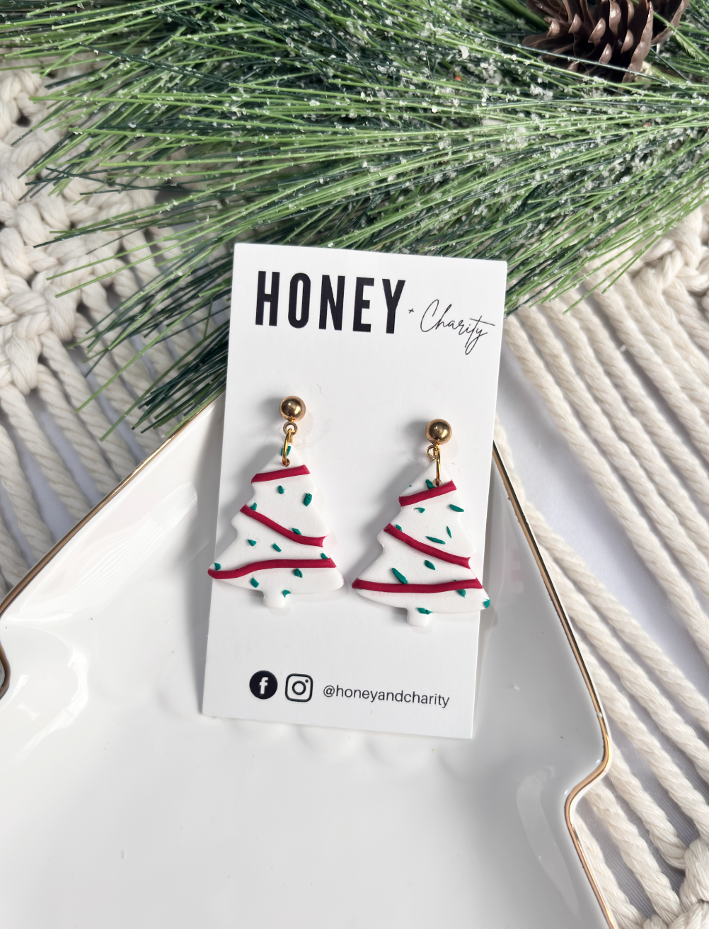 Christmas Tree Cake Dangles