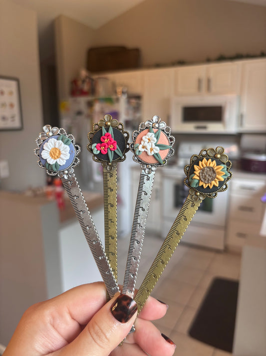 Floral Clay Bookmarks
