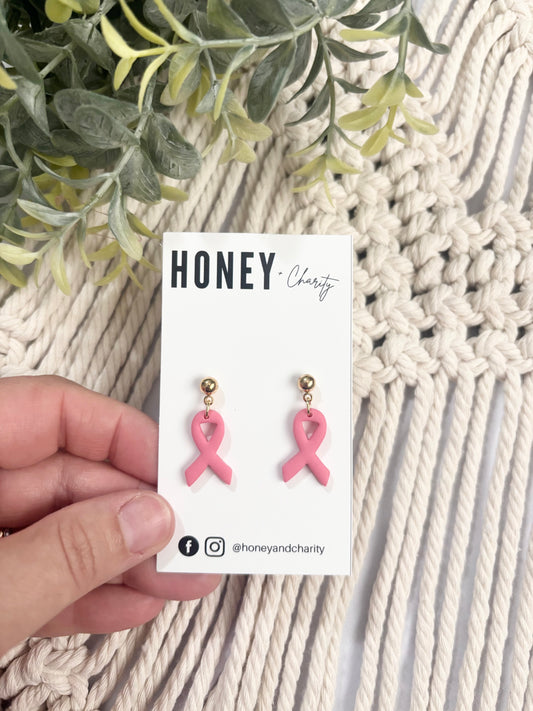 Pink Ribbon Dangles