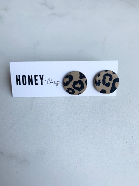 Leopard Print Studs