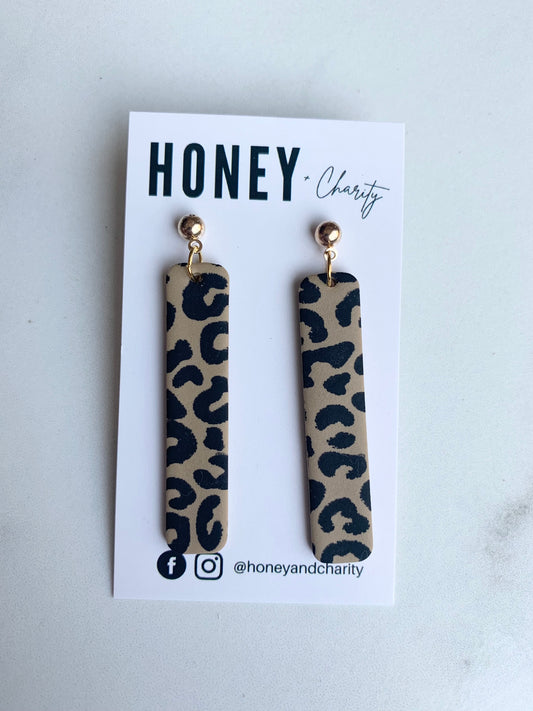 Leopard Long Dangles