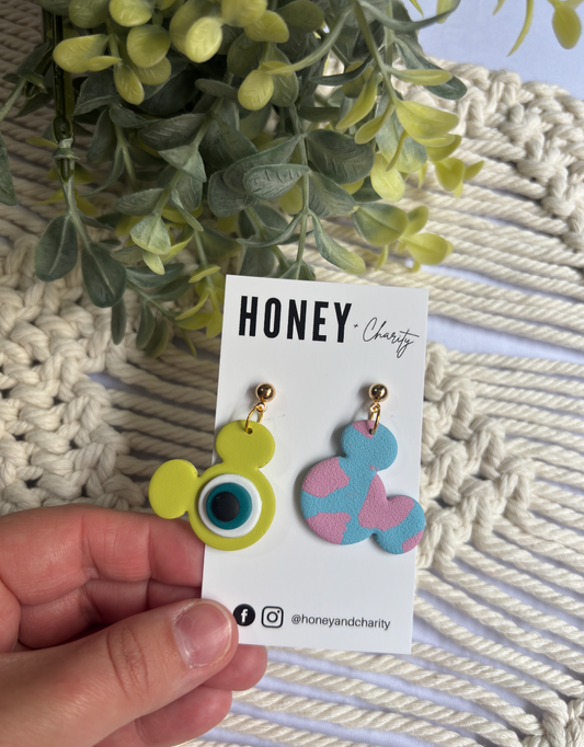 Blue & Green Monster Dangles