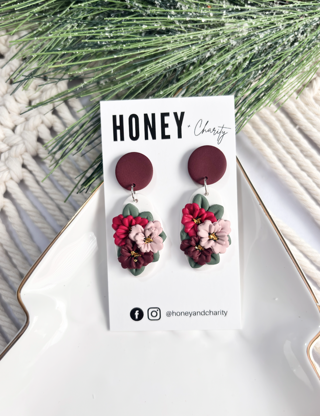 Christmas Floral Dangles