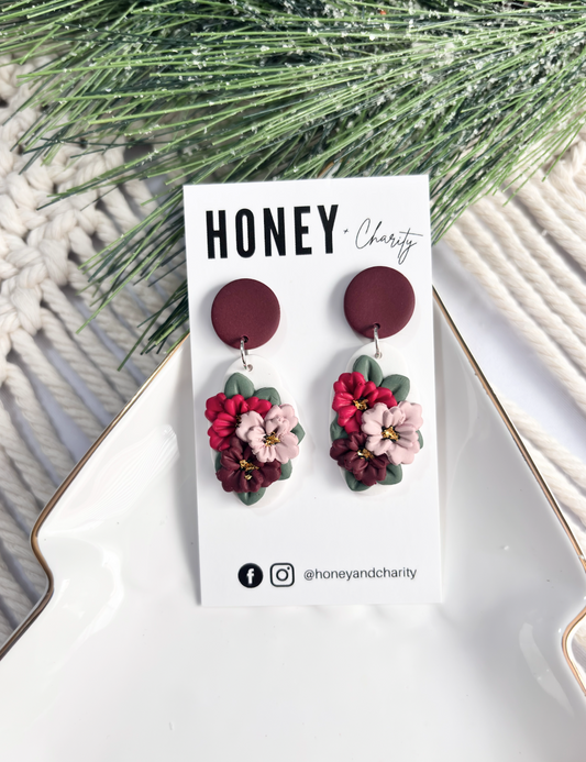 Christmas Floral Dangles