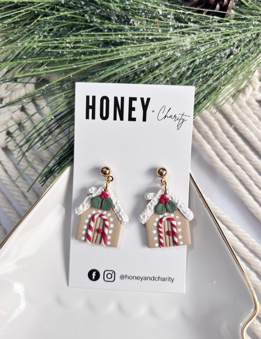 Gingerbread House Dangles