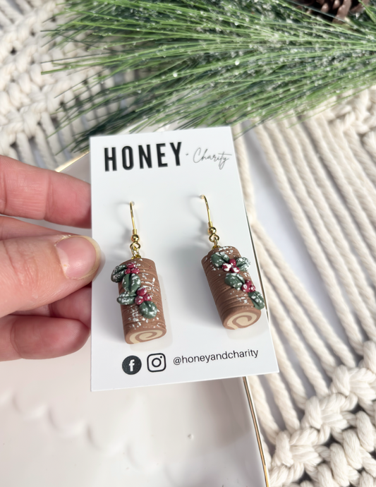 Yule Log Cake Dangles