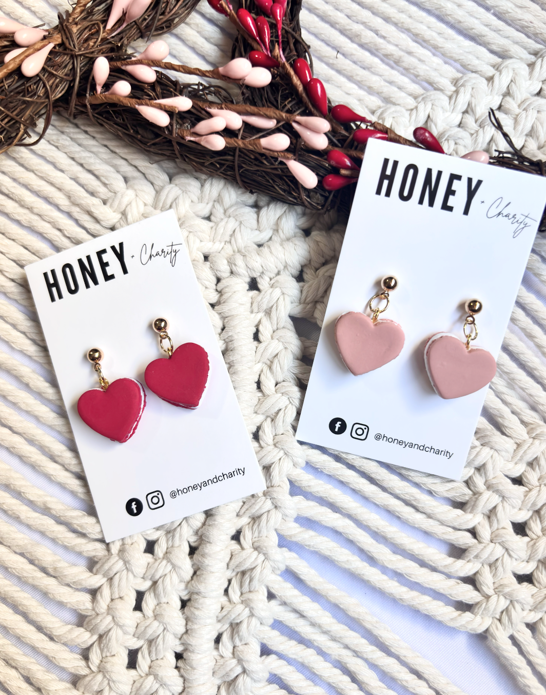 Heart Macaroon Dangles