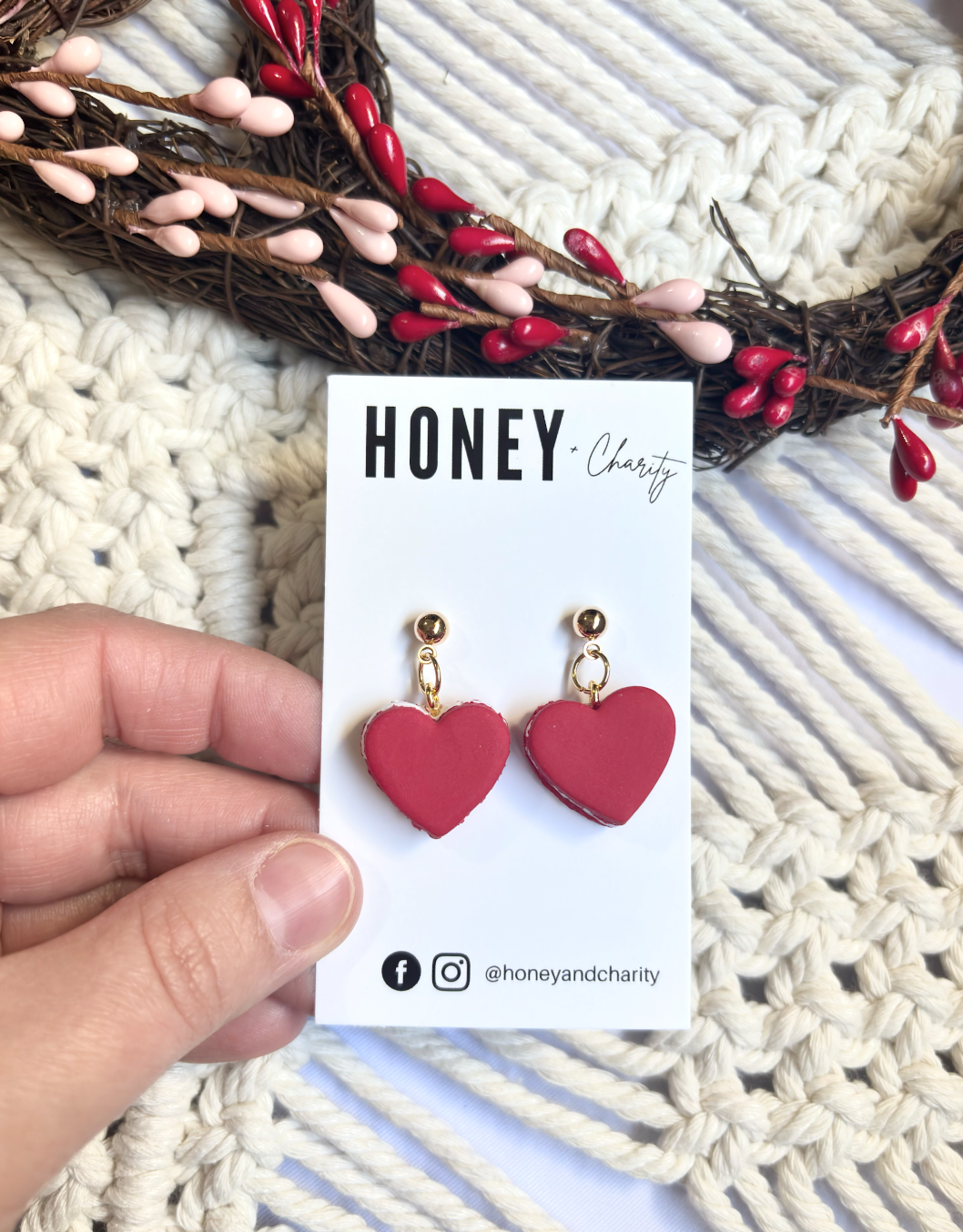 Heart Macaroon Dangles