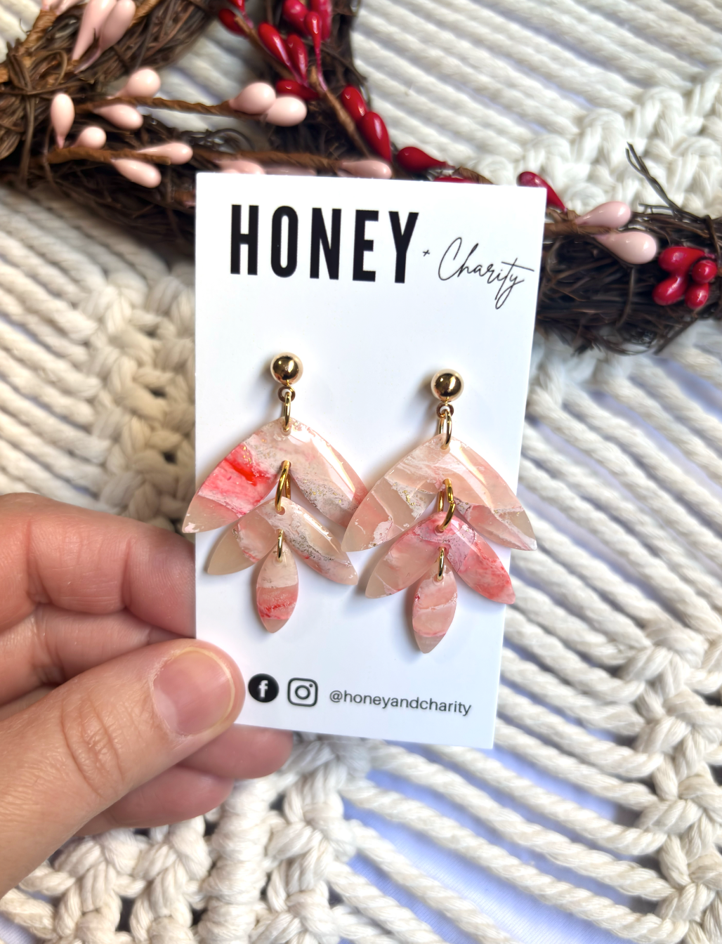 Valentine Marble Earrings
