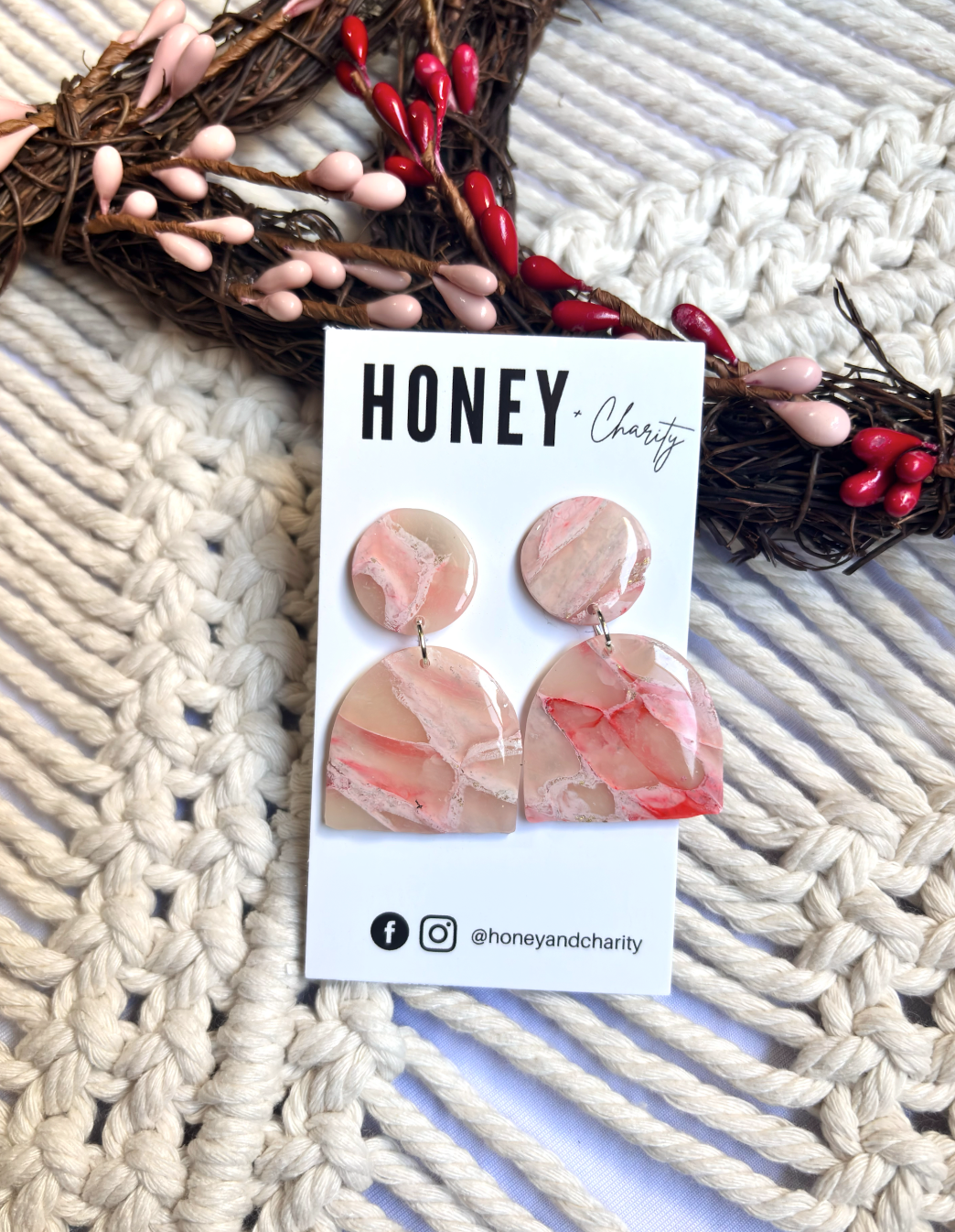 Valentine Marble Earrings