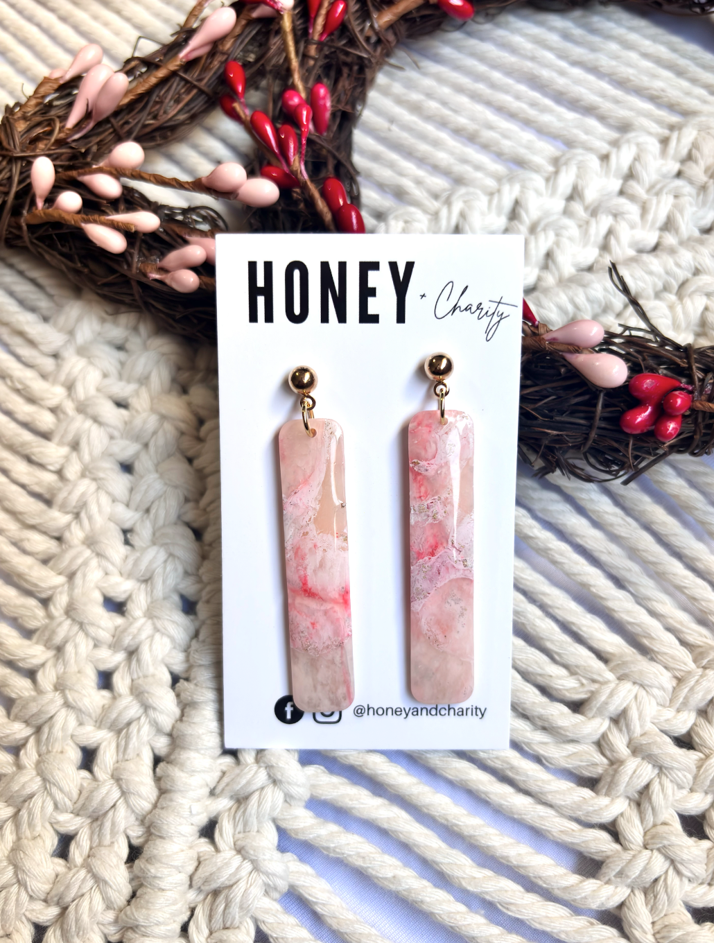 Valentine Marble Earrings
