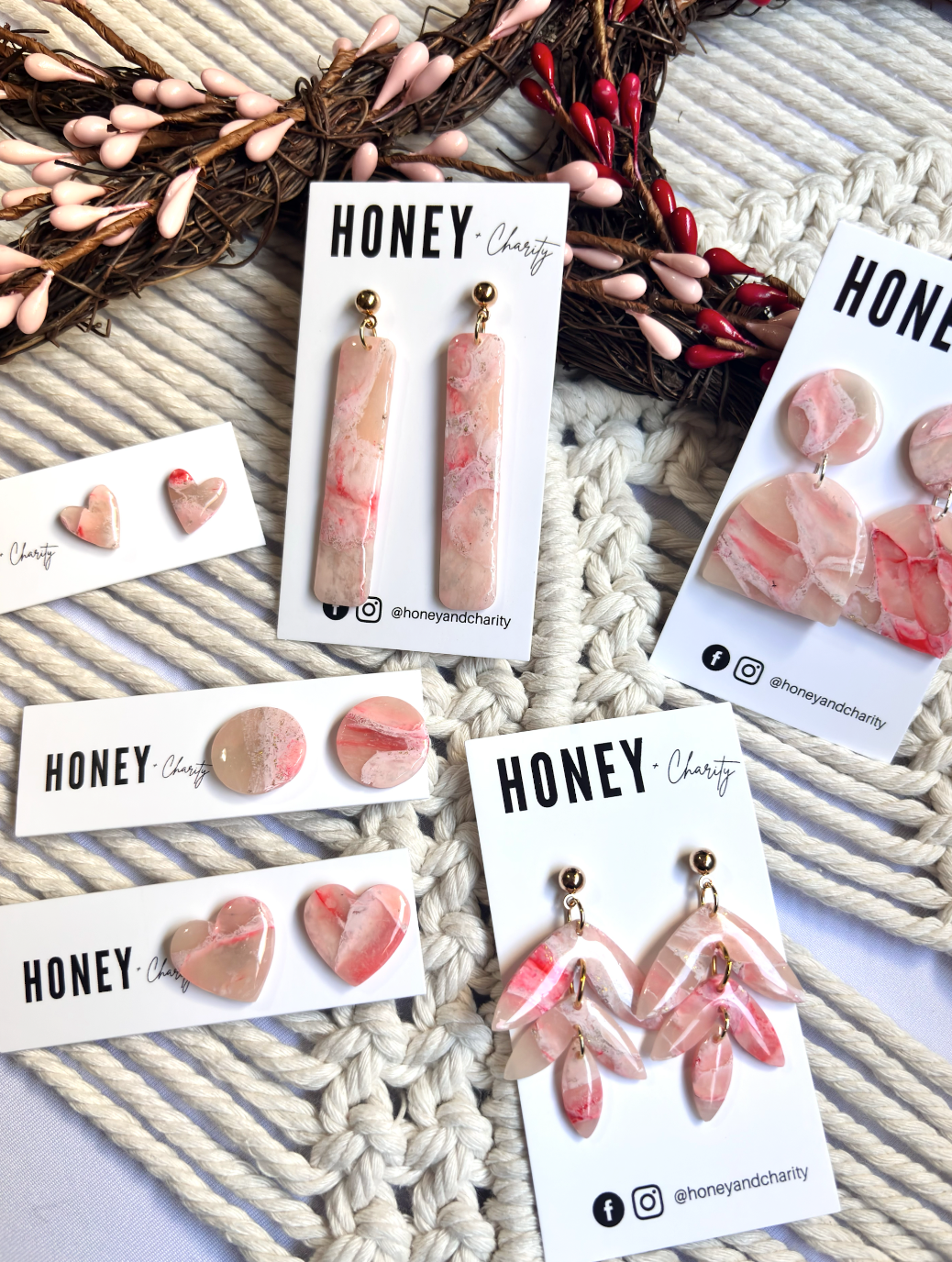 Valentine Marble Earrings
