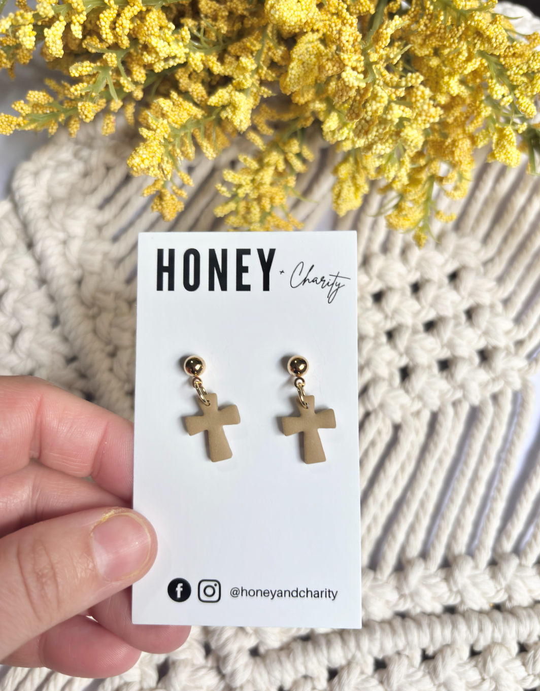 Tiny Cross Dangles