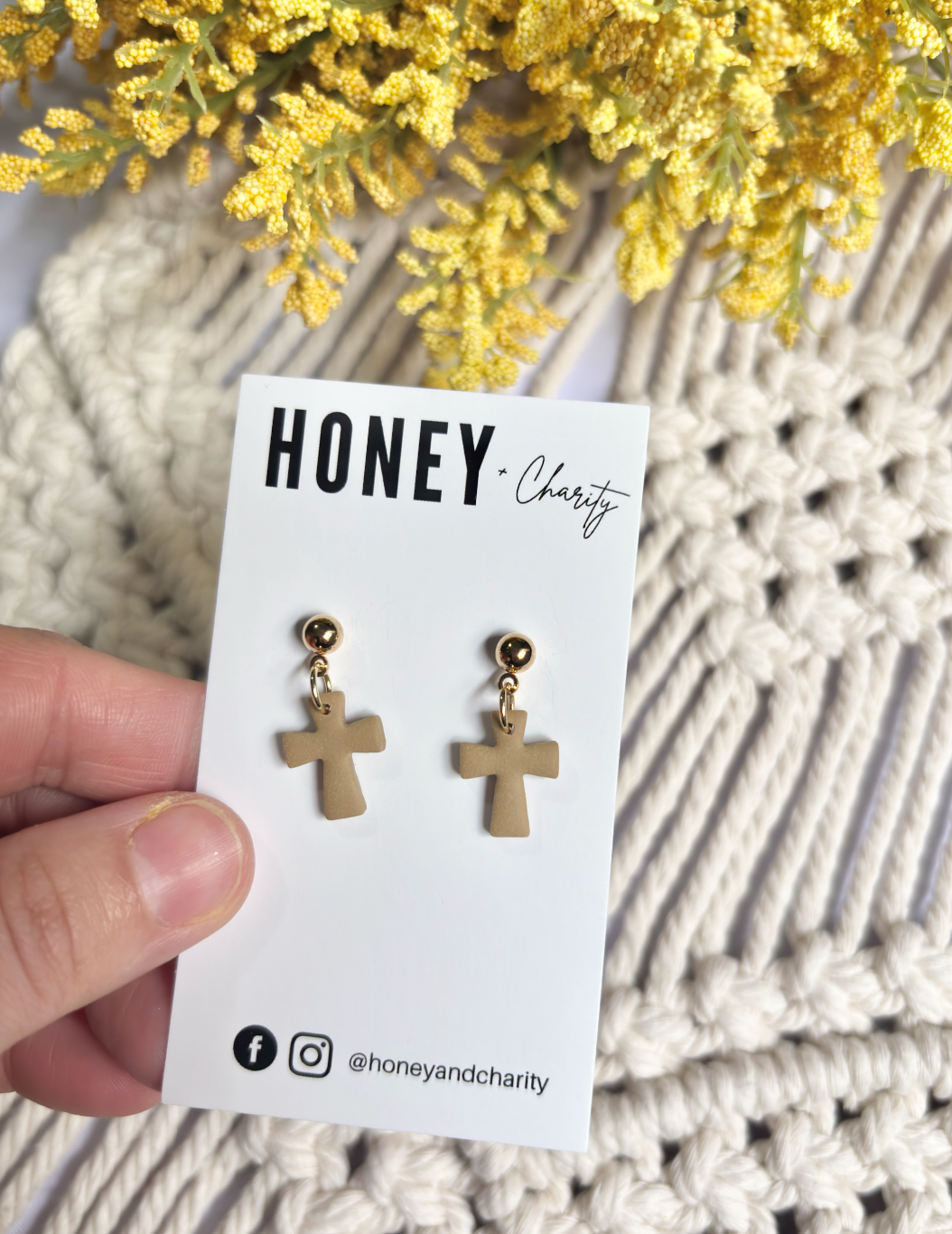 Tiny Cross Dangles