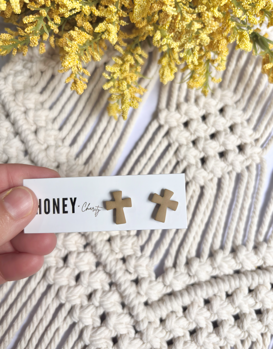 Tiny Cross Studs