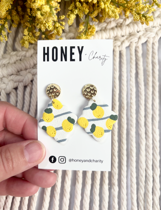Lemon Striped Dangles