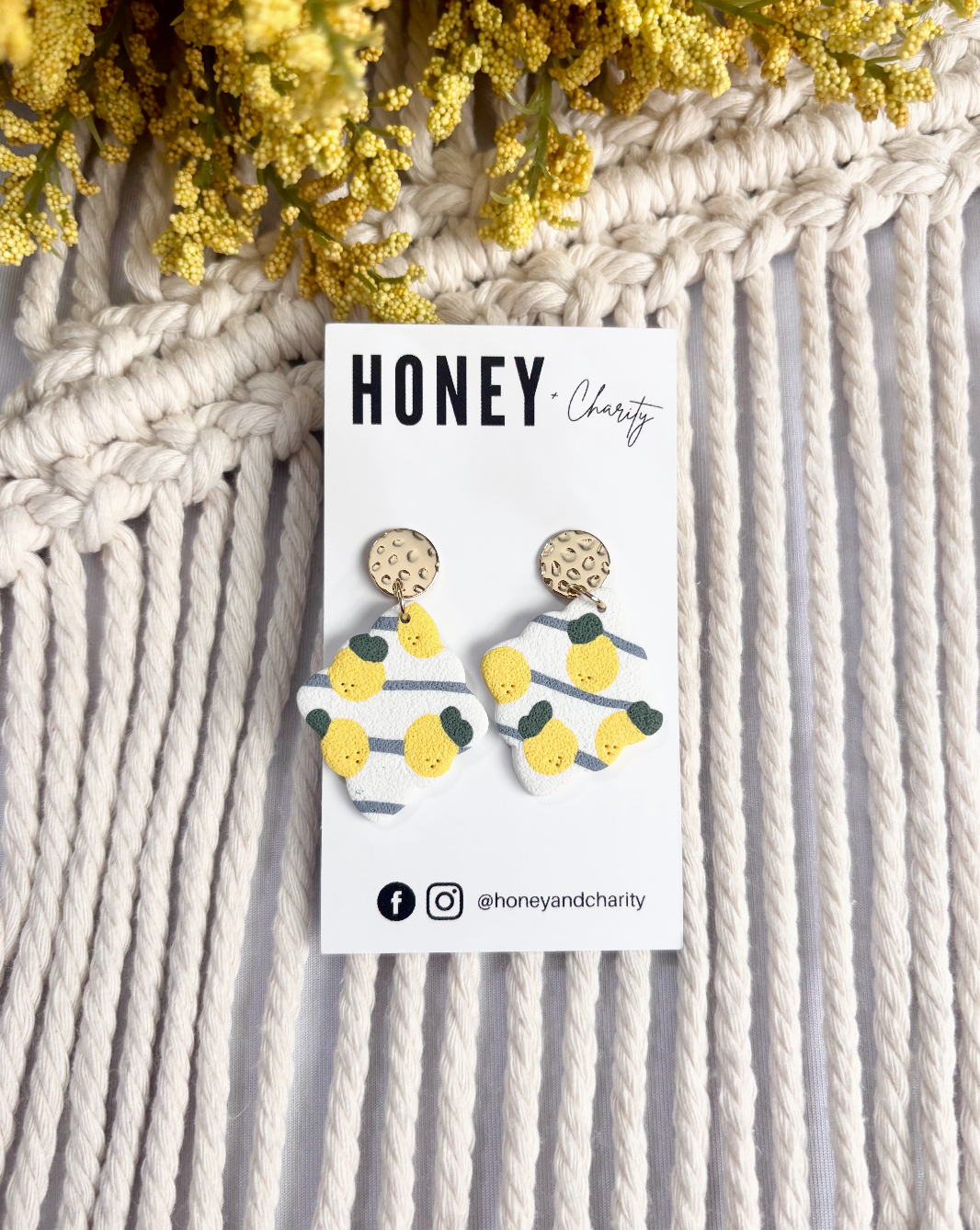 Lemon Striped Dangles