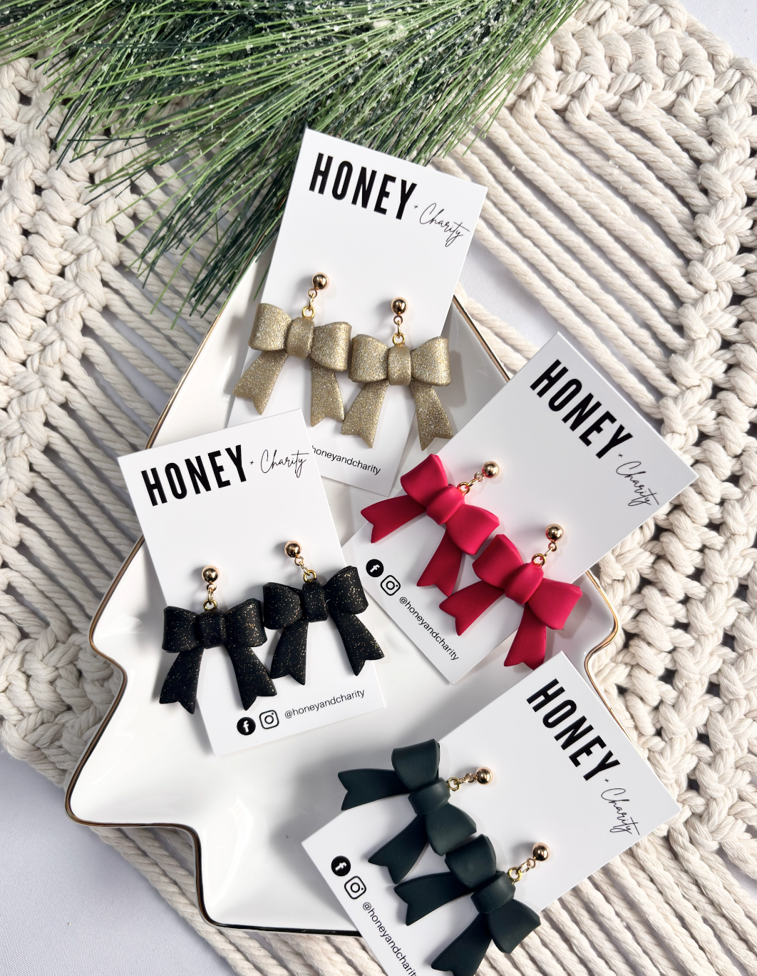 Christmas Bow Dangles