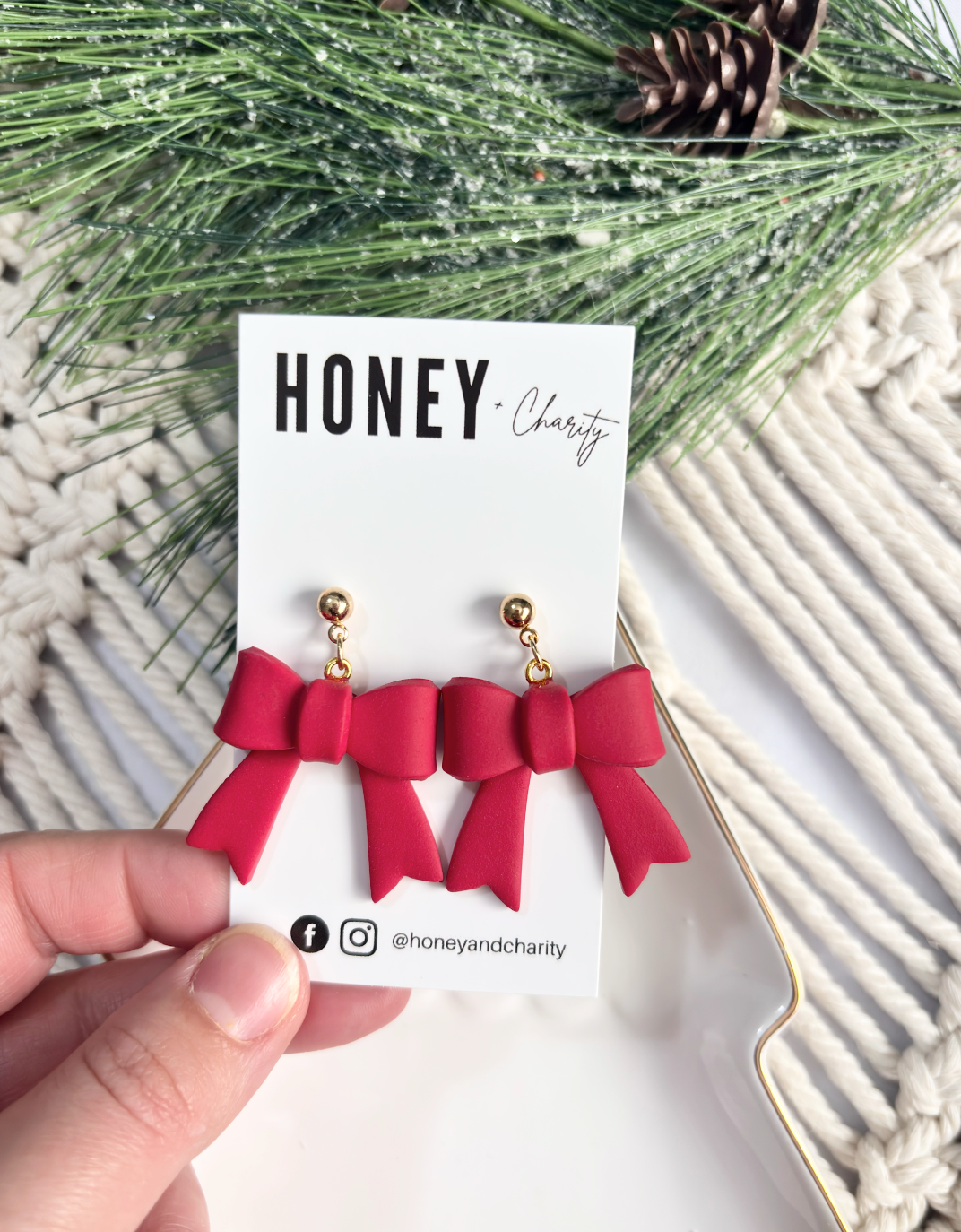 Christmas Bow Dangles