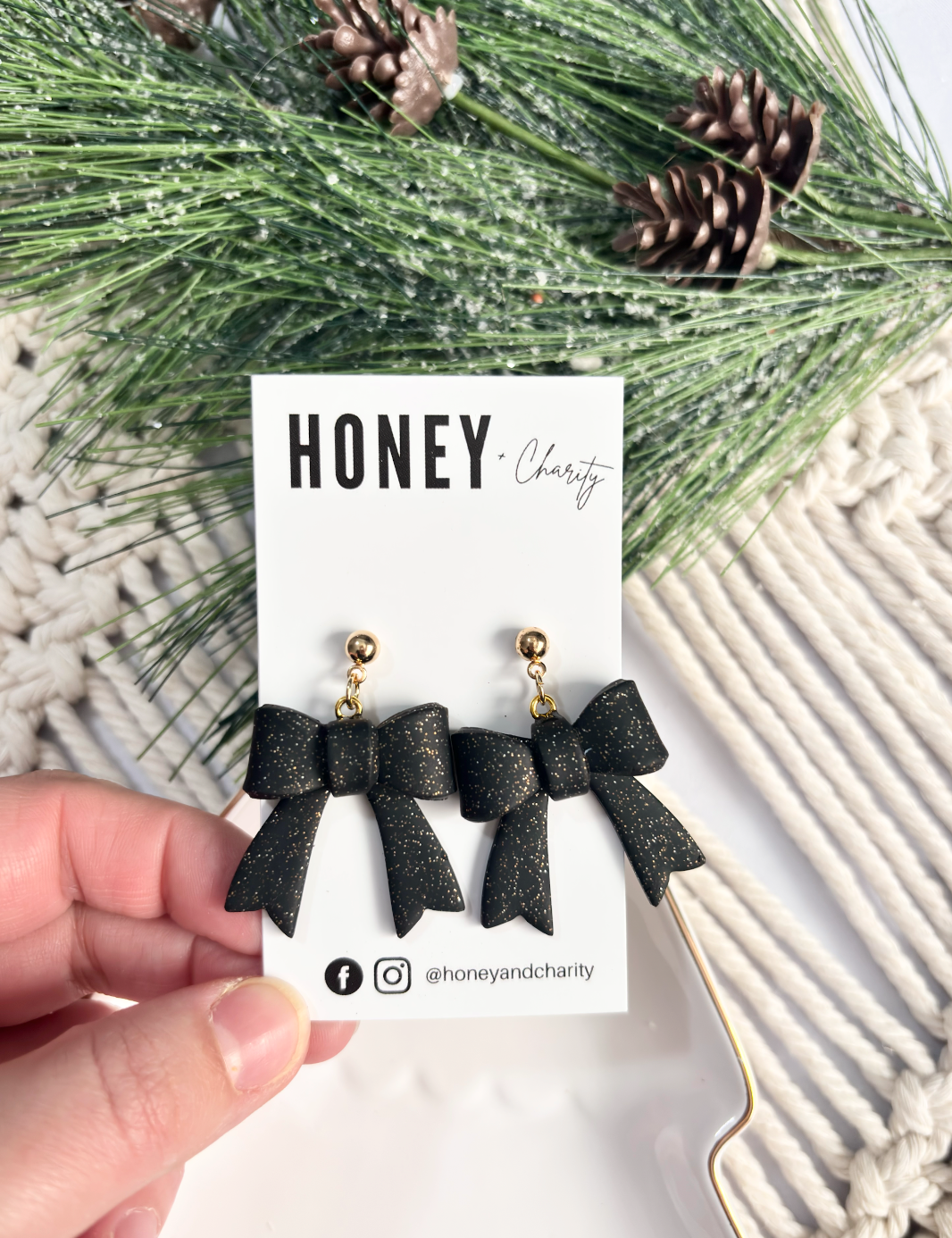 Christmas Bow Dangles