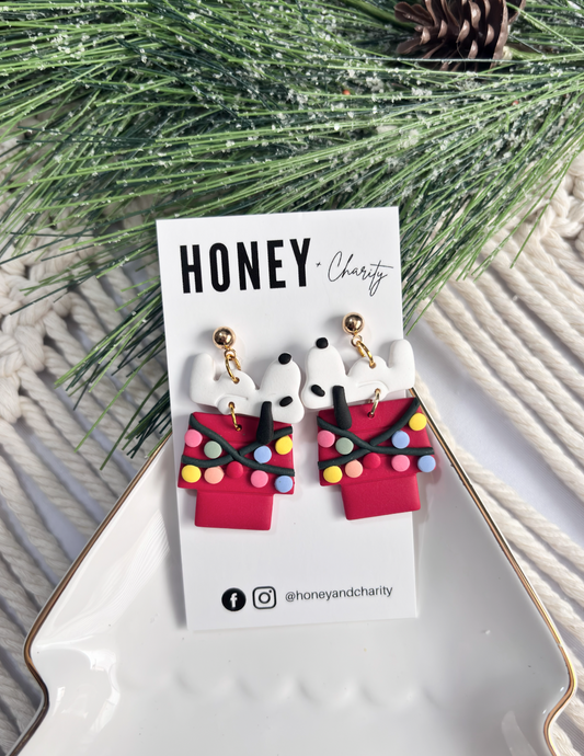 Christmas Doghouse Dangles