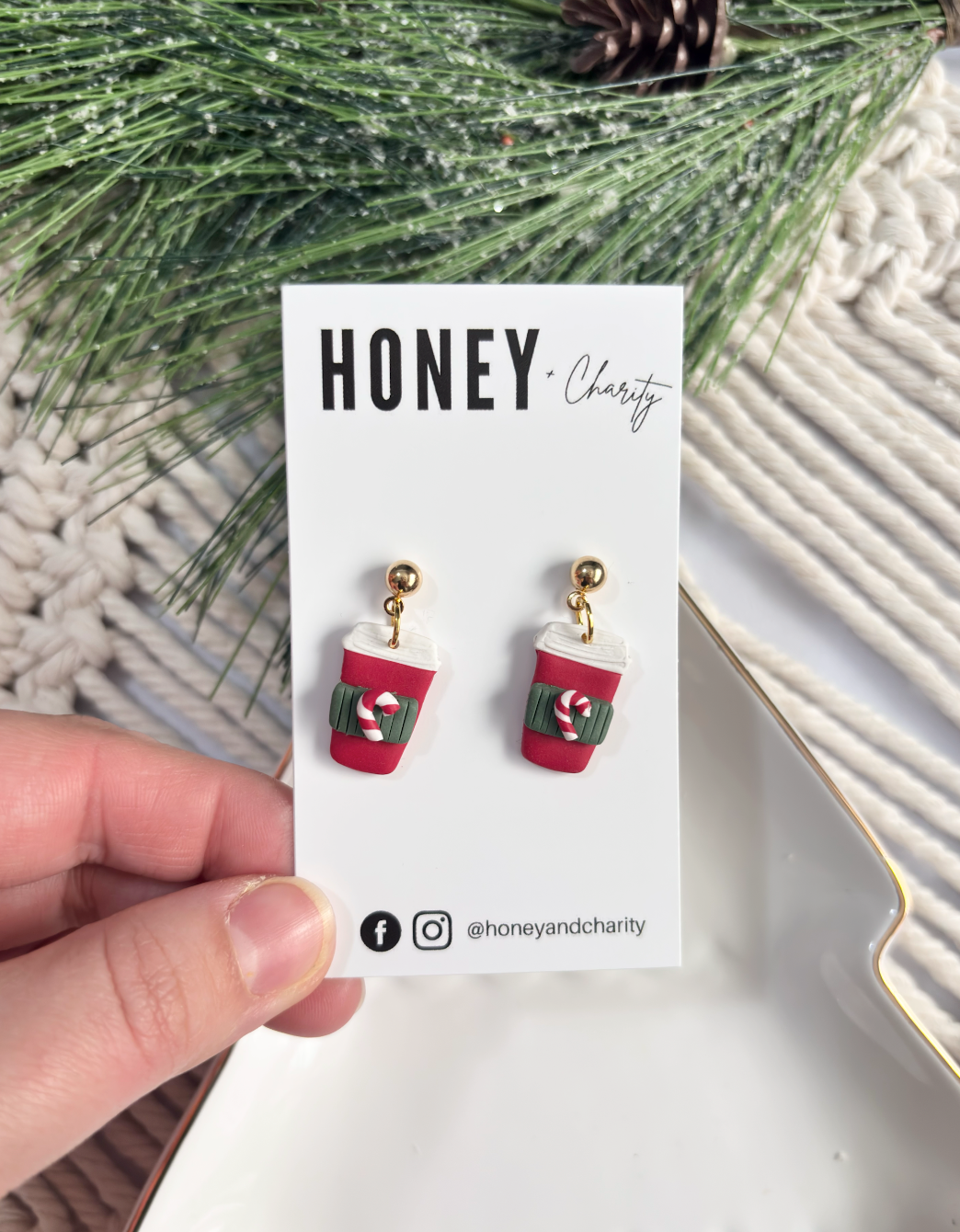 Peppermint To-Go Latte Dangles