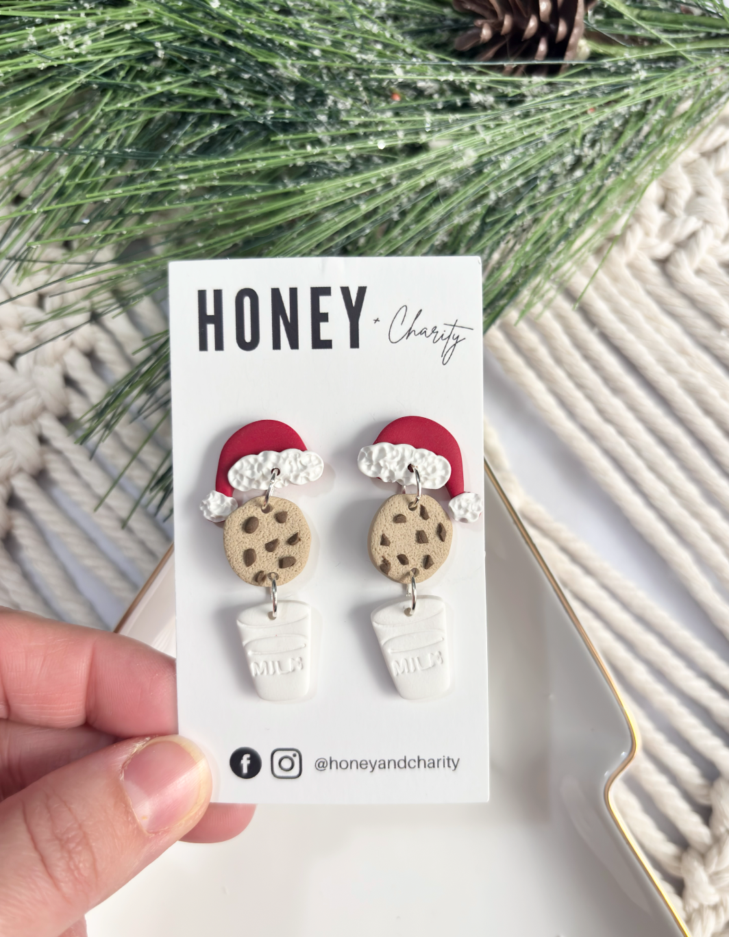 Santa, Milk & Cookie Dangles