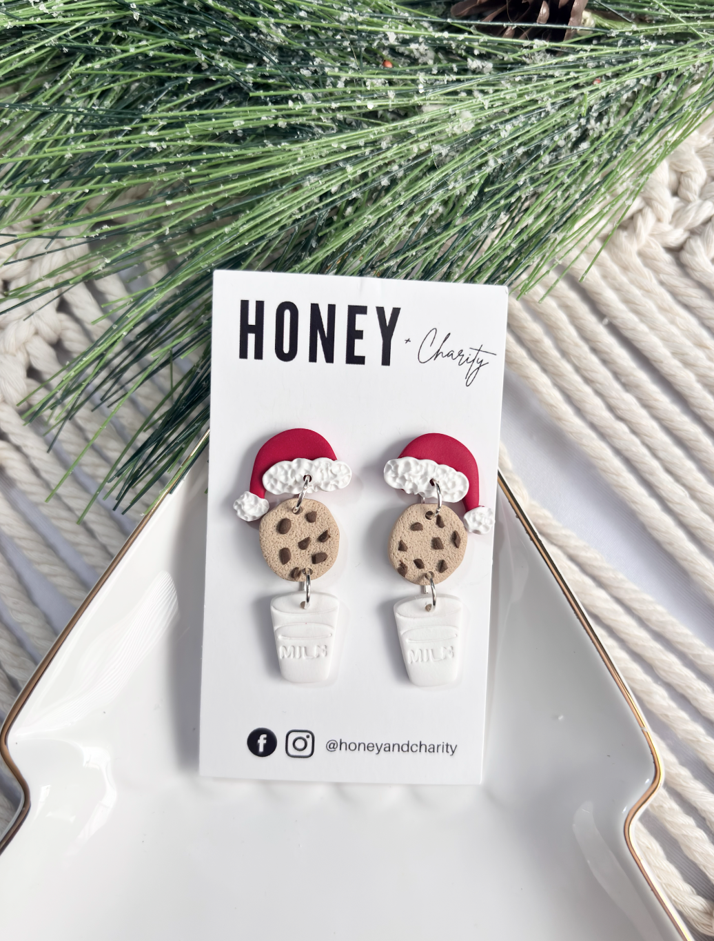 Santa, Milk & Cookie Dangles