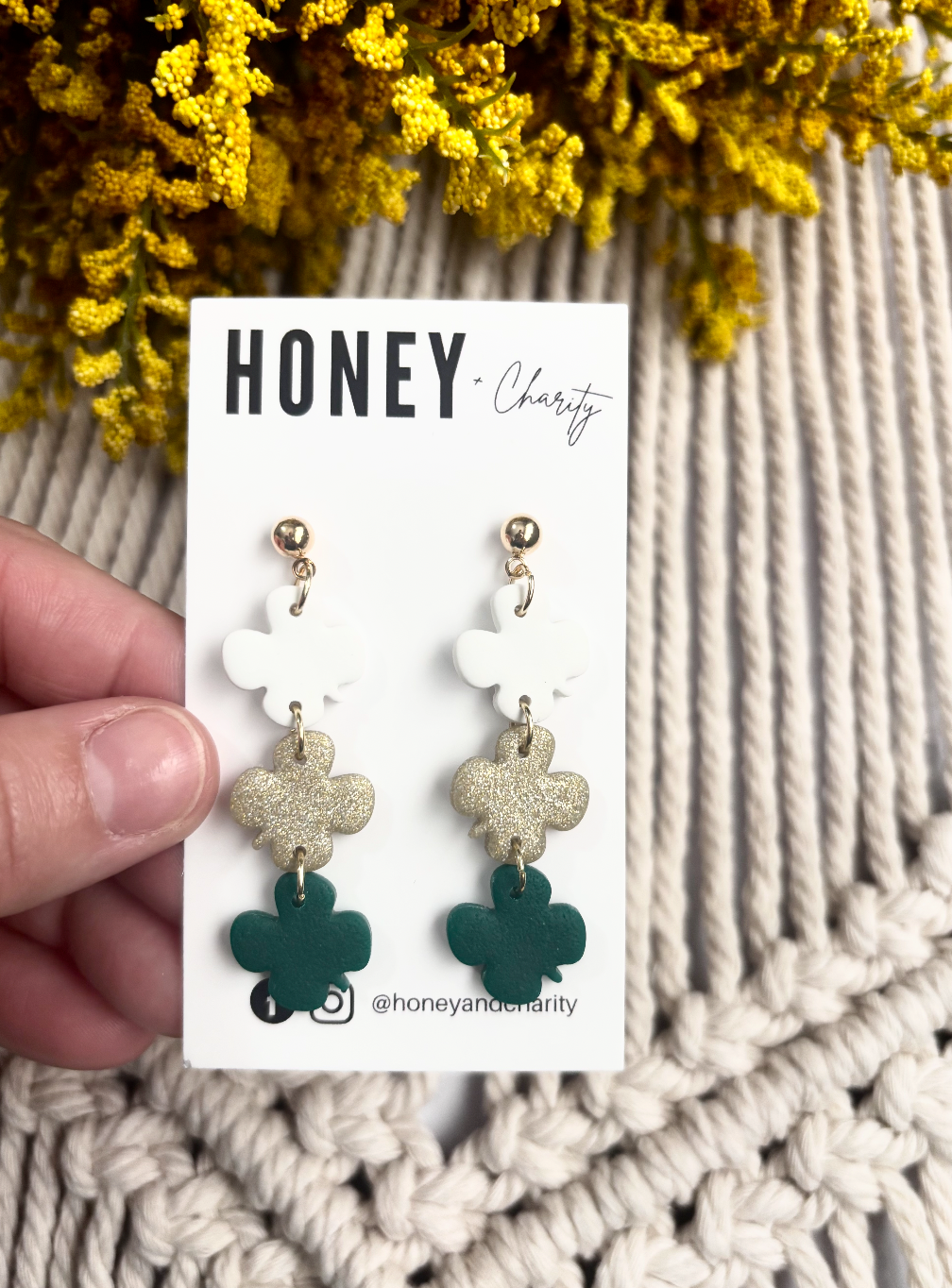 3 Tier Clover Dangles